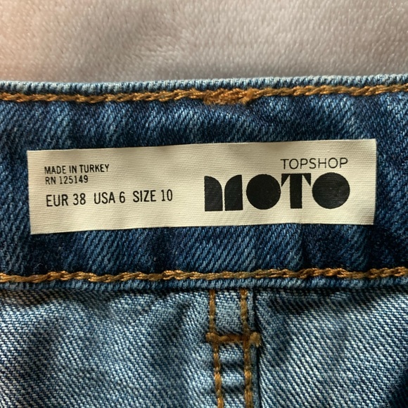 TOPSHOP MOTO DENIM SKIRT - Picture 6 of 7